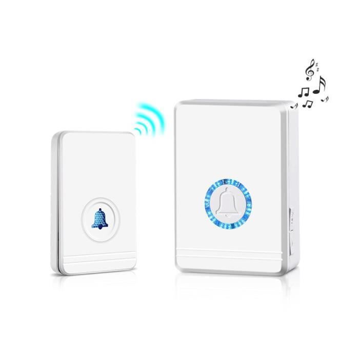 Sonnette de porte sans fil à longue portée, prise ue-US, haut-parleur ...
