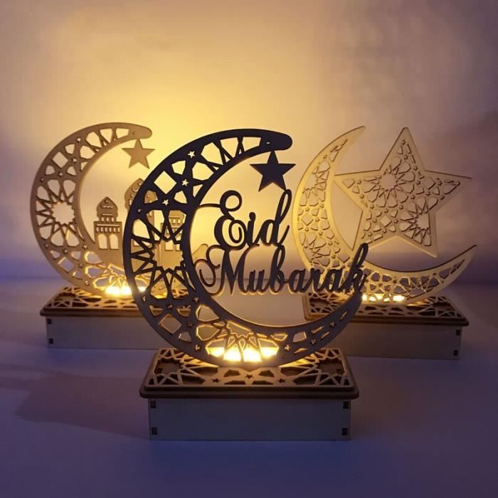 Decorations Eid Mubarak Pour Maison Bougies De Lune Led Plaque En Bois Pendentif Accessoires De Fete Musulmane Islamique Cdiscount Maison Decorations Eid Mubarak Pour Maison Bougies De Lune Led Plaque En Bois Pendentif Accessoires De Fete Musulmane Islamique Cdiscount Maison