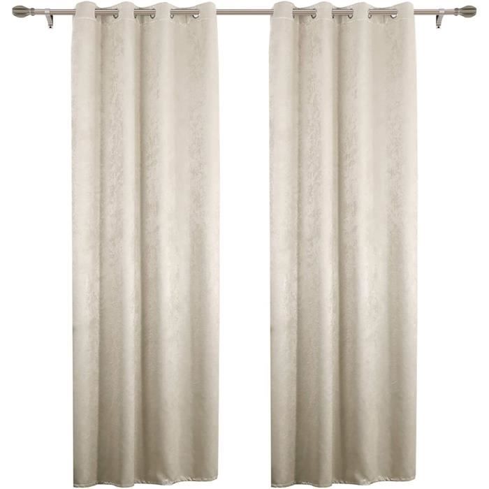 MIULEE 2 Panneaux Doux Velours Rideau Occultant Thermiques Réglage de la Température Rideaux à Oeillets Élégant Décoration pour Chambre Salon 140x245cm Gris MIULEE 2 Panneaux Doux Velours Rideau Occultant Thermiques Réglage de la Température Rideaux à Oeillets Élégant Décoration pour Chambre Salon 140x245cm Gris