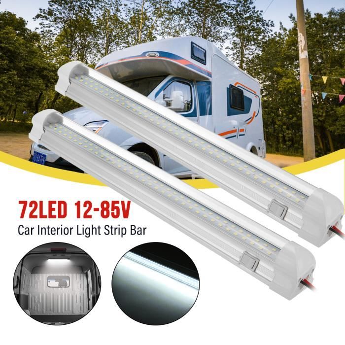 Paire 12-85V LED Blanc éclairage Intérieur Plafonnier Clignotant Camion  Remorque - Cdiscount Maison