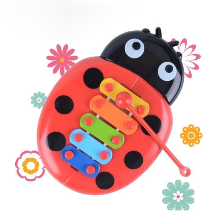 Kalimba Coccinelle GOKI – Instrument à 8 Lames – En Bois Et Métal – Pour Enfants Et Débutants – Dès 5 Ans