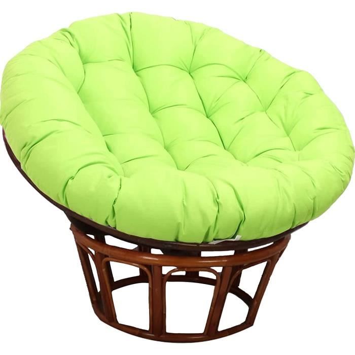 Coussin Rond Pour Fauteuil Papasan - 100x100cm - Gris Clair - Remplissage Coton PP