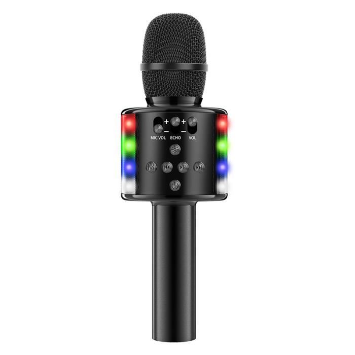 Micro Karaoké sans Fil Bluetooth, Microphone Karaoke avec LED de Danse,  Portable Micro sans Fil Haut-Parleur pour Enfants/Adultes Chanter, Fête,  Fille Garcon Cadeau, Compatible avec Android/iOS/PC : : Jeux et  Jouets