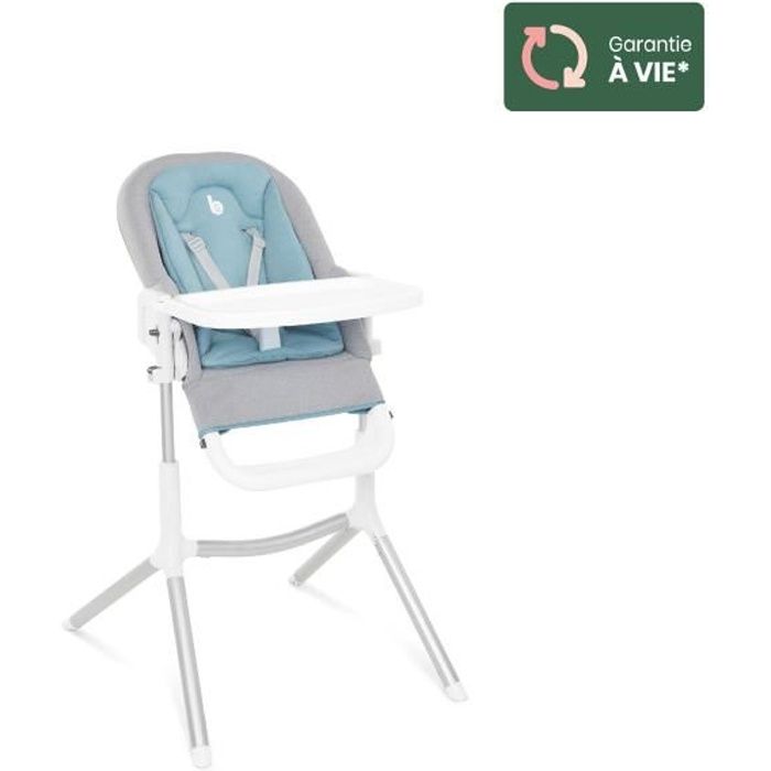 Chaise Haute Slick 2 en 1 - Babymoov - Transat avec Réducteur nouveau-né - Tablette ouverture latérale - 2 roues