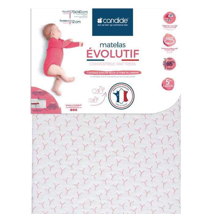Matelas Bébé 70x140x12cm Évolutif - Face Bébé +10kg - Face Bébé -10kg - Hypoallergénique - Fabriqué En France - Garantie 5 Ans Matelas Bébé 70x140x12cm Évolutif - Face Bébé +10kg - Face Bébé -10kg - Hypoallergénique - Fabriqué En France - Garantie 5 Ans
