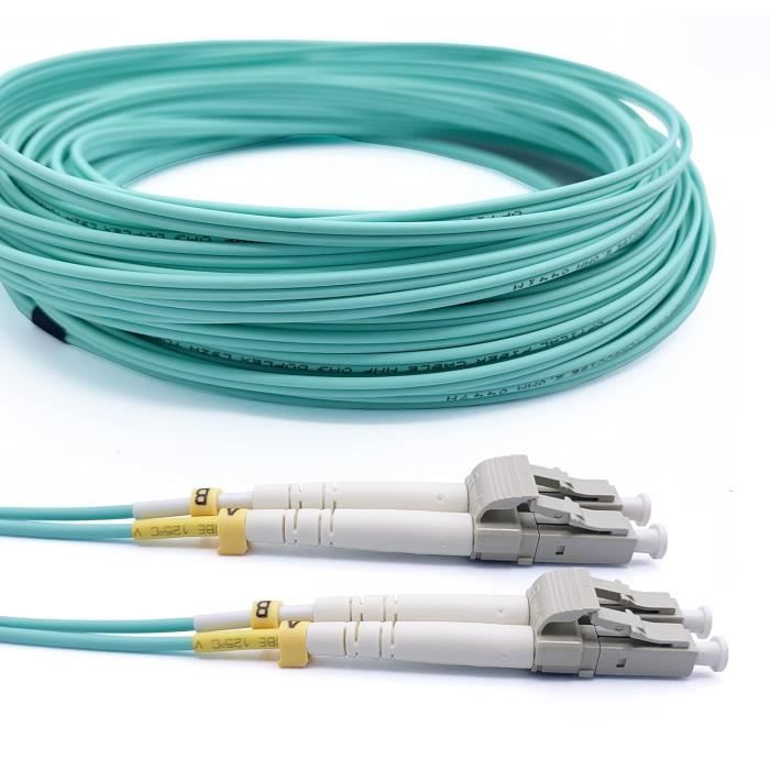Câble Patch Fibre Optique OM3 LC-LC 10 Go – 0,5 M | Pour Réseau Haute Vitesse, Data Center, Connexion Stable Et Faible Perte - 2