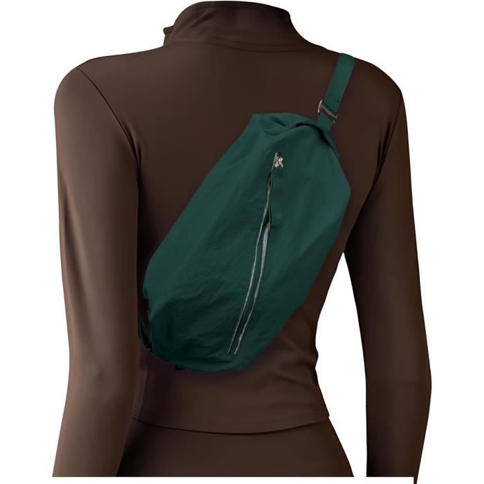 Sac Banane Velours Côtelé Hejo – Bandoulière Réglable, Vintage Et Pratique (Vert)
