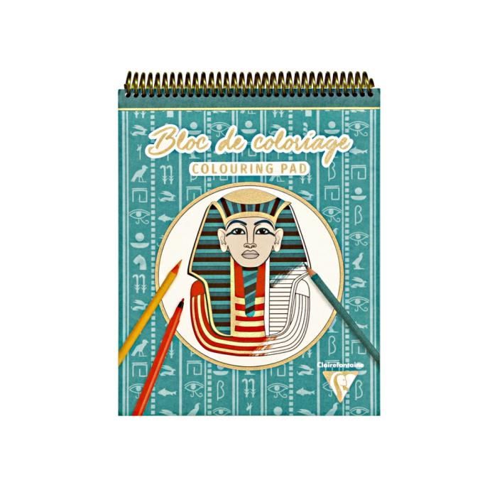 Bloc De Coloriage Adultes 25 X 20cm 20 Feuilles Modele Egypte Cdiscount Jeux Jouets