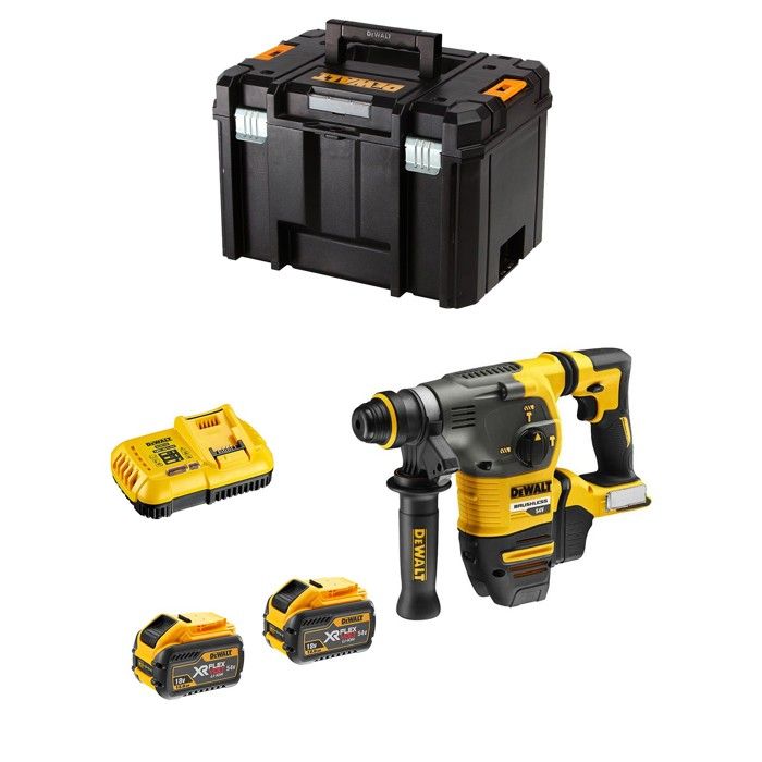 Perforateur Burineur DeWALT DCH333Y2 FlexVolt 2 x 54V18V 120 Ah + DCB118 + TSTAK VI