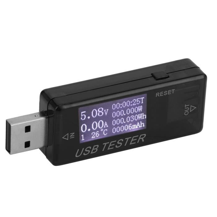 HURRISE Compteur de courant USB C Testeur Usb C Testeur Usb Abs Testeur