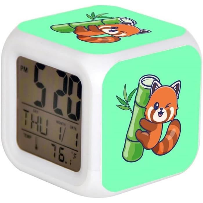 Réveil Chiot Labrador Mignon – Écran LED 7 Couleurs, Affichage Heure/Date/Température – Petite Horloge De Voyage Pour Chambre