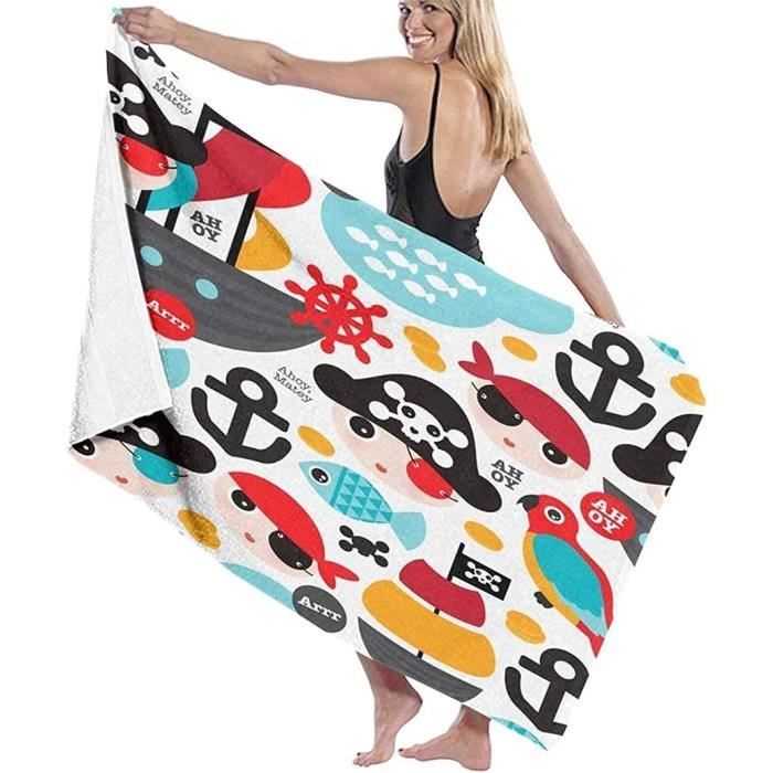 Serviettes De Plage En Microfibre, 70 X 150 Cm Couverture De Plage À