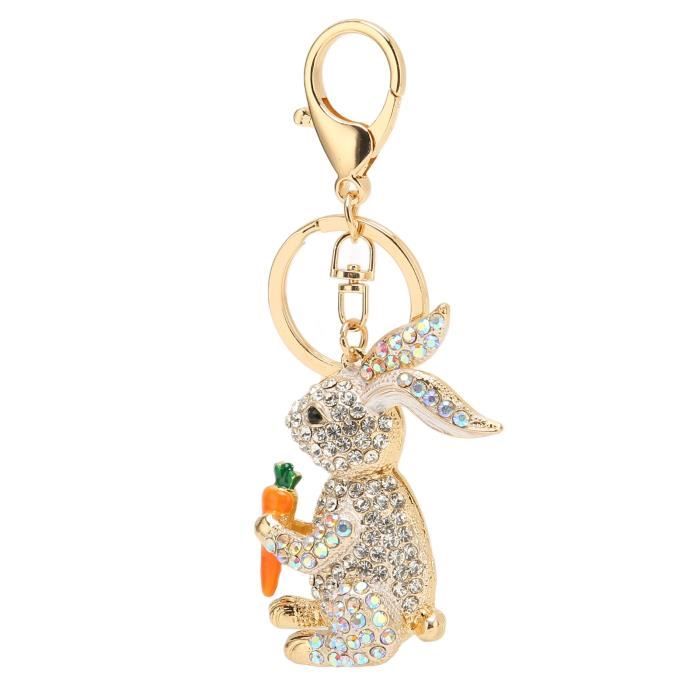 DUOWEI Porte-Clés Lapin De Pâques Animaux Anneau Sac
