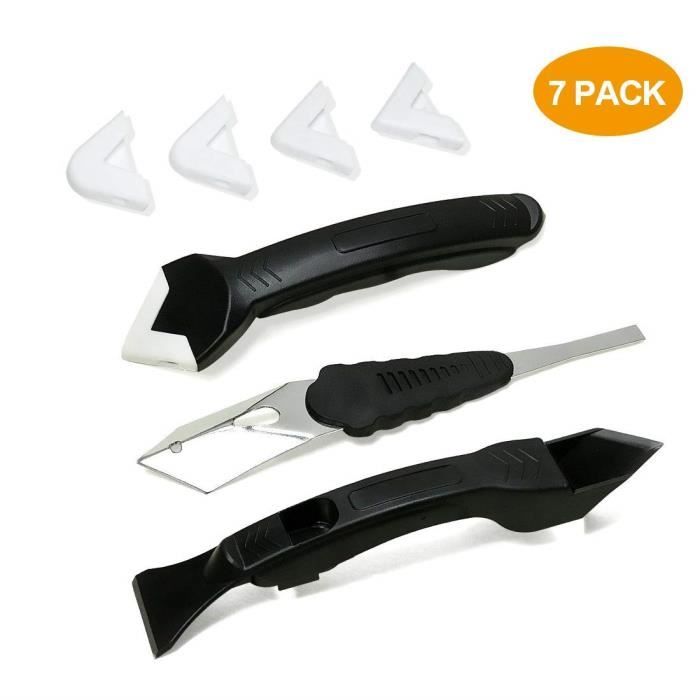5 pc Calfeutrage de scellement et Silicon Mastic Dissolvant Grattoir /& Profilage Outil Kit