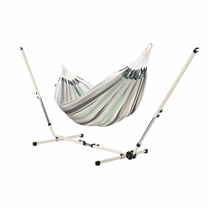 La Siesta Paloma Olive Hamac Double Avec Support Reglable Mediterraneo Cdiscount Jardin