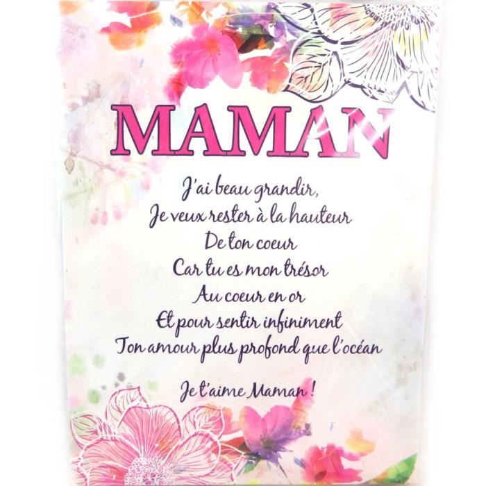 Les Tresors De Lily N41 Toile Poeme Maman x15 Cm Cdiscount Maison
