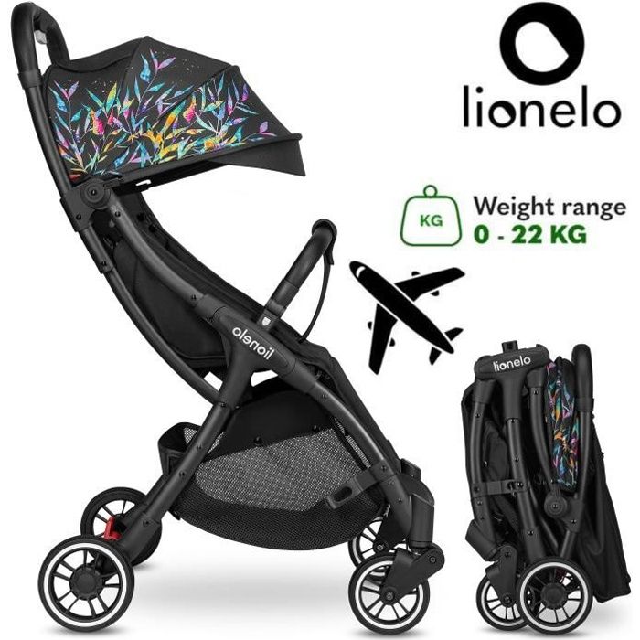 LIONELO Julie One - Poussette bébé compacte - Jusuq'à 22 Kg - Système légère & pliable - Inclu accessoires - Dreamin'