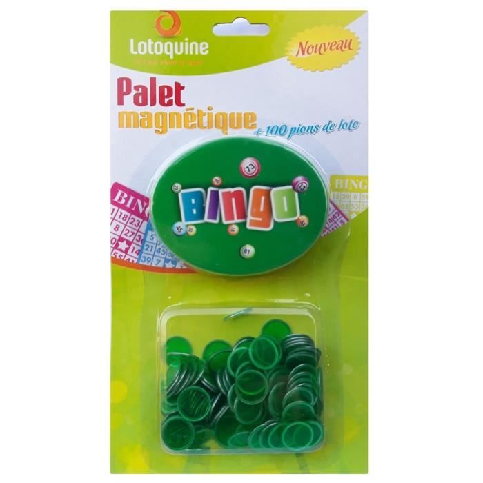 GROS AIMANT RAMASSE jetons pour loto bingo + 100 pions vert - Palet  magnetique EUR 6,65 - PicClick FR