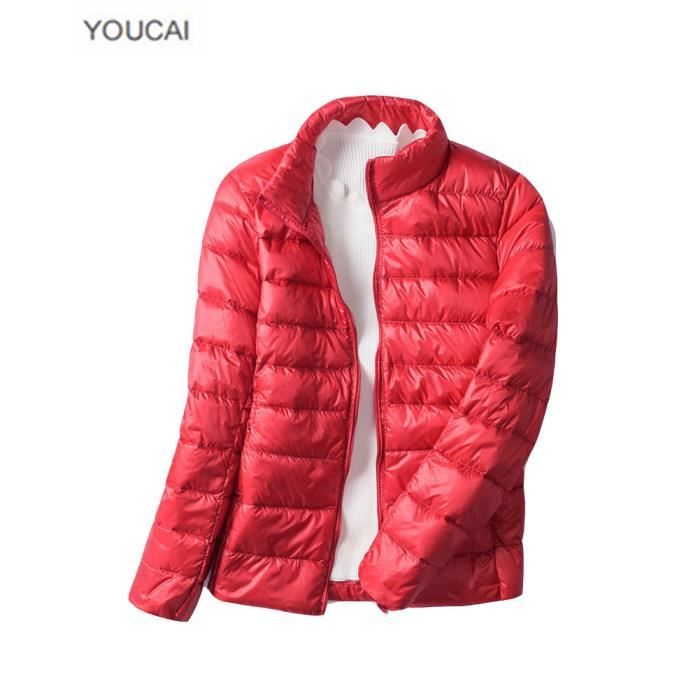 Manteau Doudoune Hiver Femme - Léger, Chaud, Capuche, Pliable - Parka Courte Oversize Pour Randonnée - 4