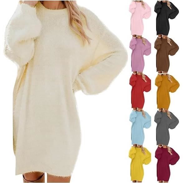 Pull Femme Col V Croisé - Loose Et Doux - Automne Hiver - Sweat Décontracté Uni