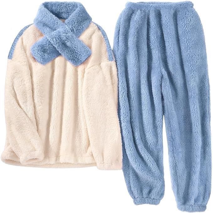 Pyjama Pilou Pilou Homme Bleu avec Doublure Polaire