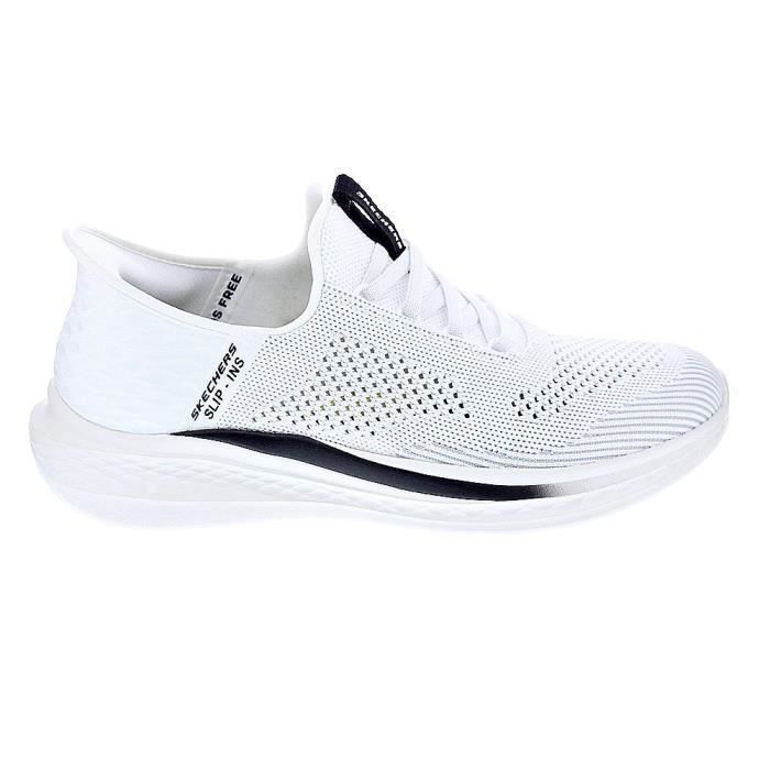 Skechers Chaussures - SKECHERS - Slade Quinto - Blanc - Élastique - Plat