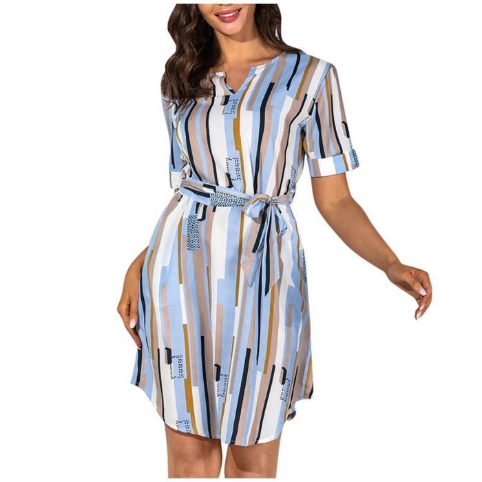 robe chemisier manches courtes