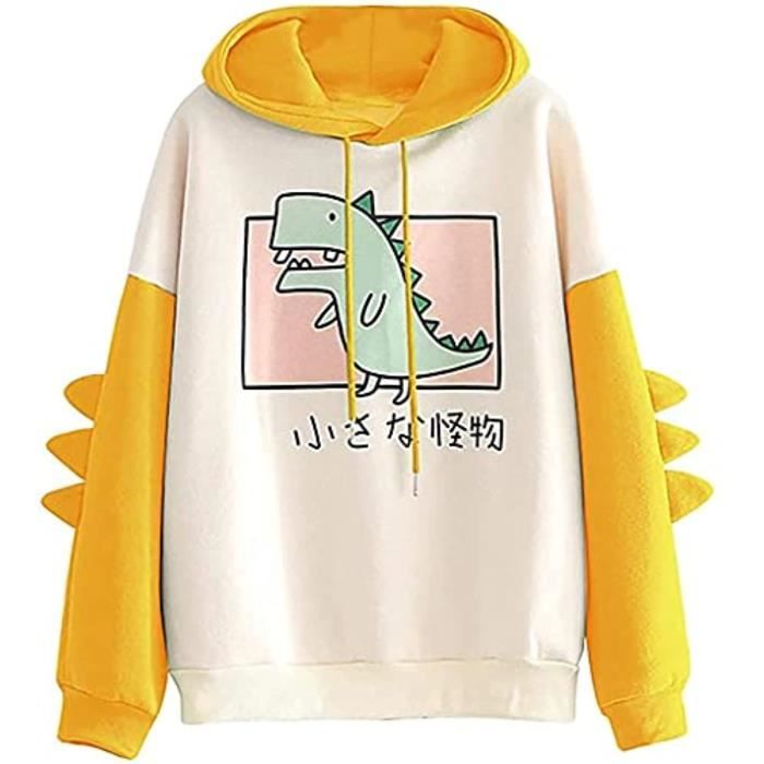 Pilipulu - Sweat à Capuche Garçon Motif Dinosaure - Taille 3 à 8 Ans, 100% Coton Doux - Idéal Pour Le Sport, L'école, Les Loisirs - Coupe Décontractée, Lavage Machine - 13