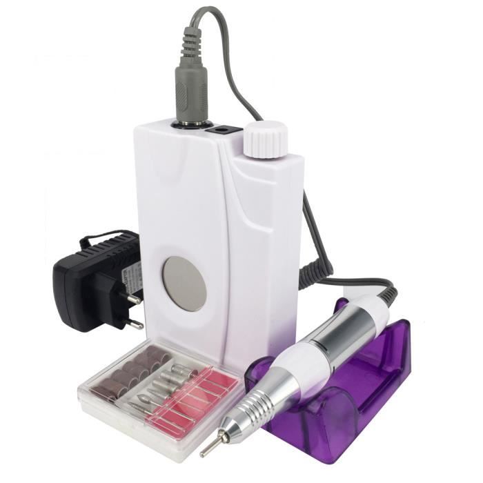 Kit Manucure/Pédicure Électrique Rechargeable USB - Perceuse à Ongles Réversible Vitesses Multiples