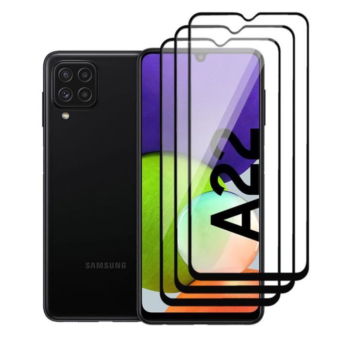 3X Verre Trempé pour Samsung Galaxy A22 4G 6.4,Dur Transparent  [Anti-Rayures] [3D Couverture Totale] Film Protection Écran - Cdiscount  Téléphonie