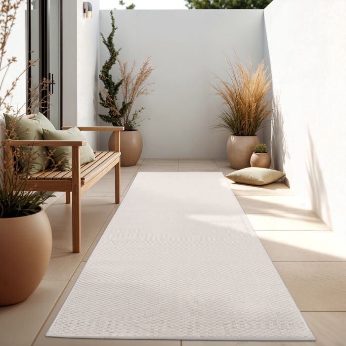Tapis Extérieur / Intérieur Paco Home 80x150 Cm – Motif Scandinave Ethnique Uni Anthracite, Résistant Intempéries & Chauffage Sol
