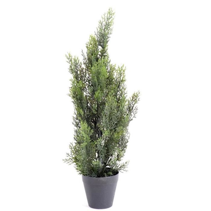 Plante artificielle haute gamme Spécial extérieur - Cyprès artificiel Mini  Vert - Dim : 60 x 20 cm - Cdiscount Maison