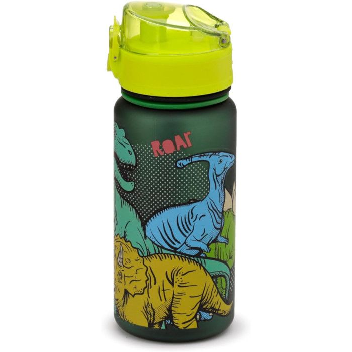 Gourde enfant - PUCKATOR - Dinosauria - 350 ml - Incassable - Couvercle bouton‑poussoir