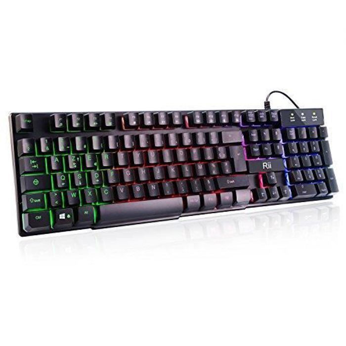 RII Clavier Gamer Non Communiqué Semi-mécanique 105 Touches 5 Couleurs Noir - vue 2