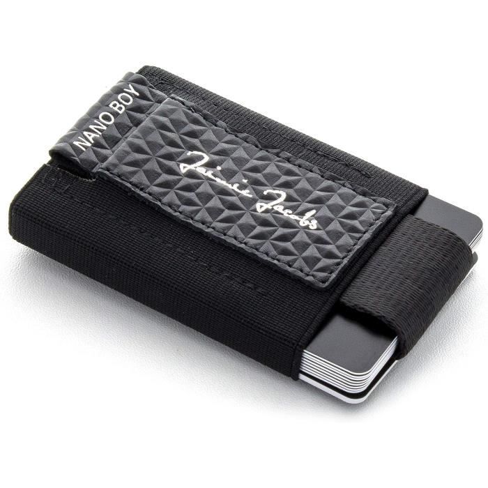 Portefeuille Homme Nano Boy Jaimie Jacobs - Minimaliste Cuir Italien Brun Foncé - Jusqu'à 13 Cartes