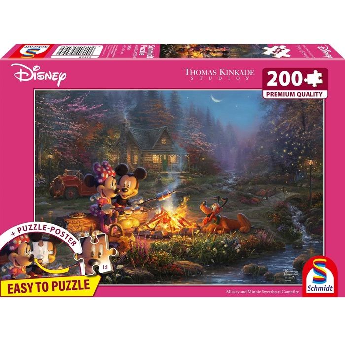 Puzzle - SCHMIDT - Thomas Kinkade - Mickey et Minnie - 200 pièces - 43 2 x 29 1 cm
