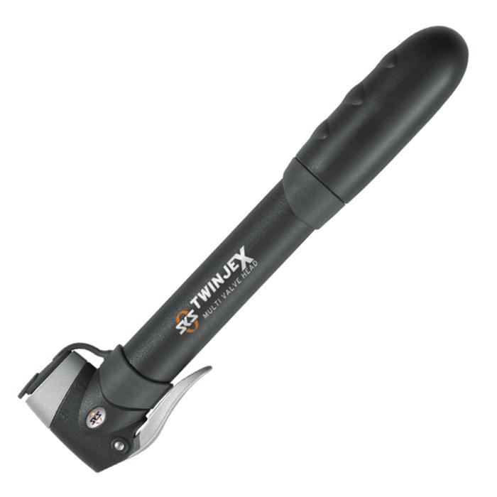 Mini-pompe SKS Twinjex - Noir - Tête Multi Valve - Pression max 10 bar