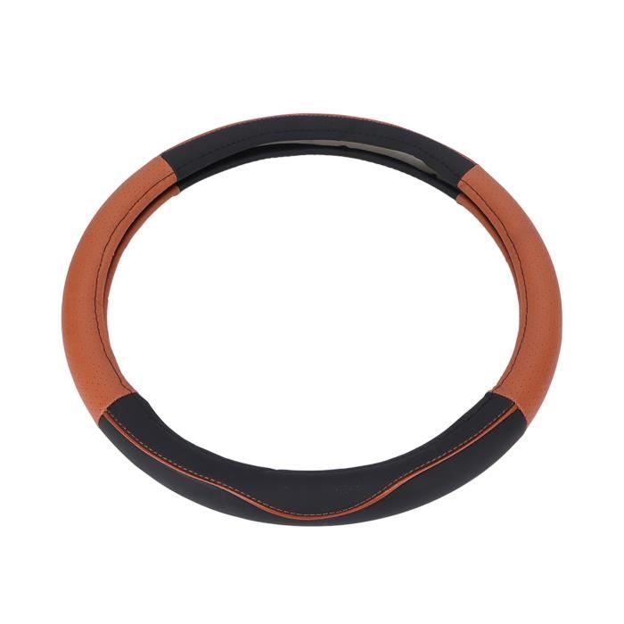 Couvre Volant En Cuir Marron Pour Camion Volvo FM 2002+ Marron À Double Couture