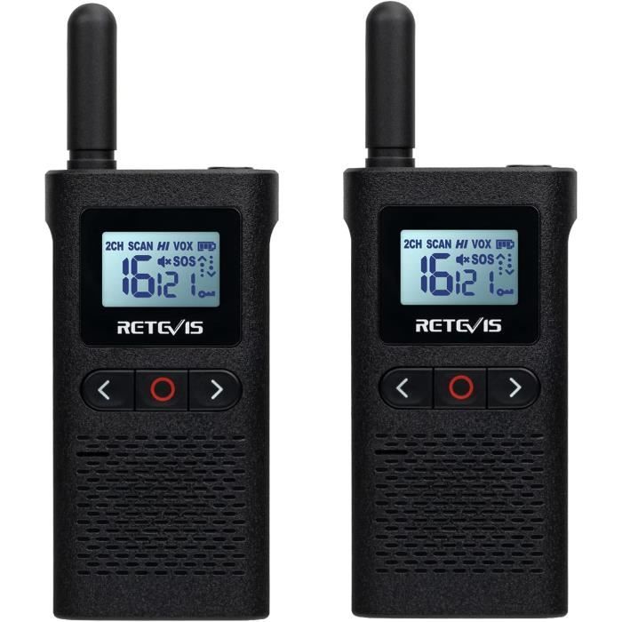 Retevis RT618 Mini Talkie Walkie Rechargeable, Professionnels PMR446 sans Licence Longue Portée