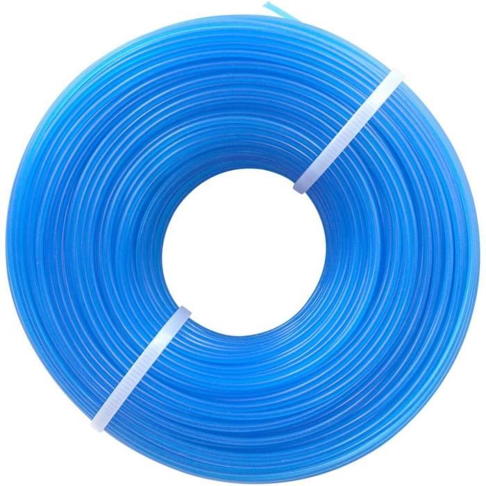 Fil Coupe-bordures 2,4 Mm - 90 M De Fil Nylon - Pour Débroussailleuse Et Coupe-bordure - 3 Bobines De 30 M