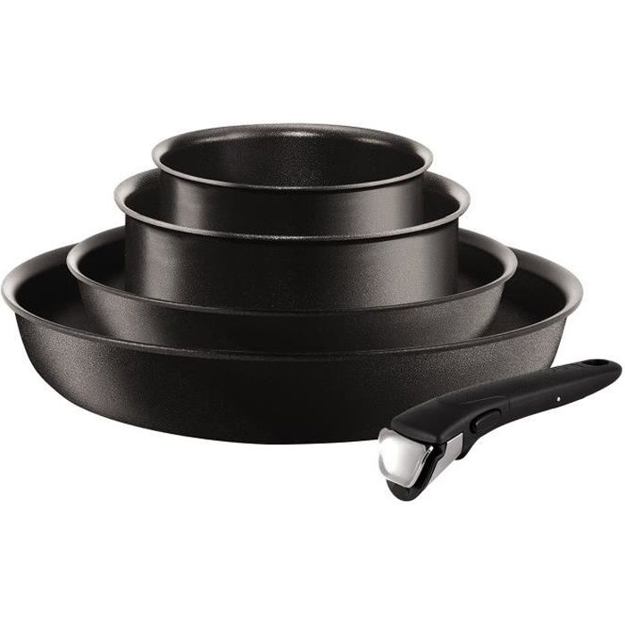 Tefal L6549102 Set de poêles et casseroles - Ingenio Performance Noir Set 5 Pièces - Tous feux dont induction