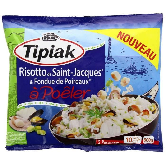 TIPIAK Risotto de saintjacques et fondue de poireaux 600g Cdiscount