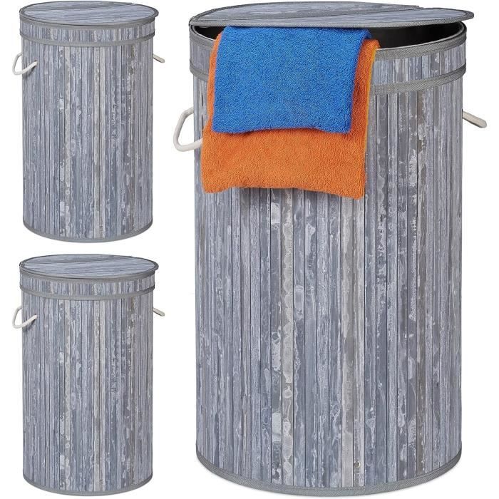 Panier à Linge Enfant WENKO Gerry - 24 Litres, Bleu, Avec Poignées - Pour Jouets Ou Linge Sale