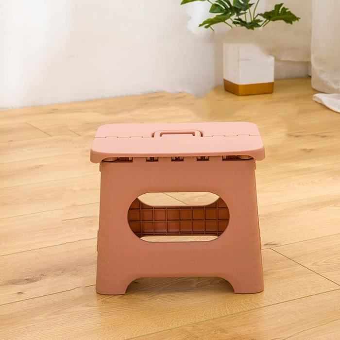 Tabouret Pliant Marche-pied | Escabeau Portable Pour Salle De Bain, Enfants, Personnes âgées | Noir, Antidérapant, 300 Lbs