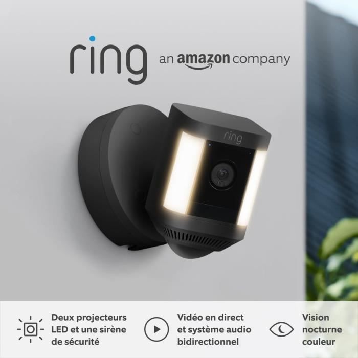 Support Universel 2-en-1 HOLACA Pour Caméras Ring - Panneau Solaire Inclus (Noir, Extérieur)