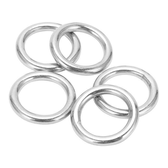 Embout D'ascenseur Combiné 3 Anneaux - JK Hilason - Acier Inoxydable Et Cuir (Neuf)