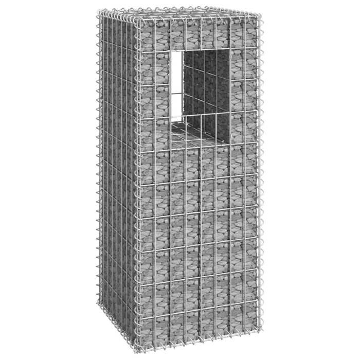 vidaXL Poteau à Panier de Gabion Poteau à Jardinière de Gabion de Patio Jardin Terrasse Extérieur Projets de Jardinage 151260