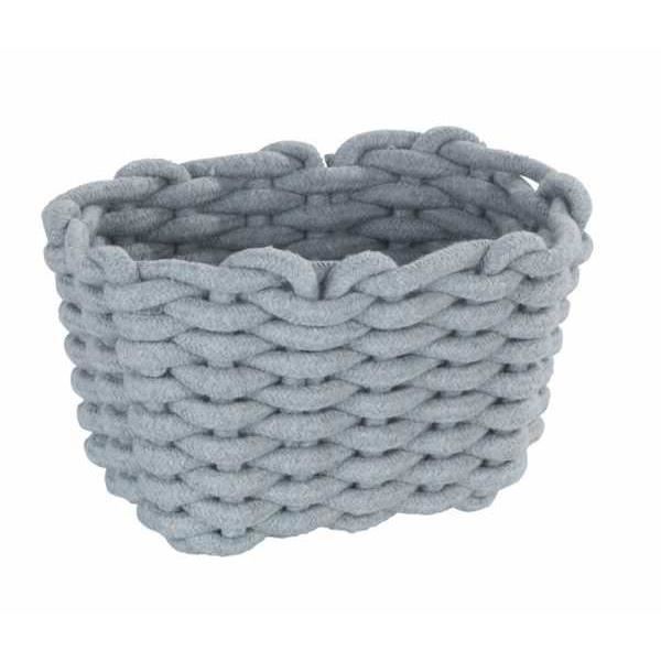 OUTBROS Panier Tissé en Corde Coton, Sac Rangement Salle de Bain, Corbeille Boite, Décoration Organisateur pour Salon Chambre à Coucher (Blanc