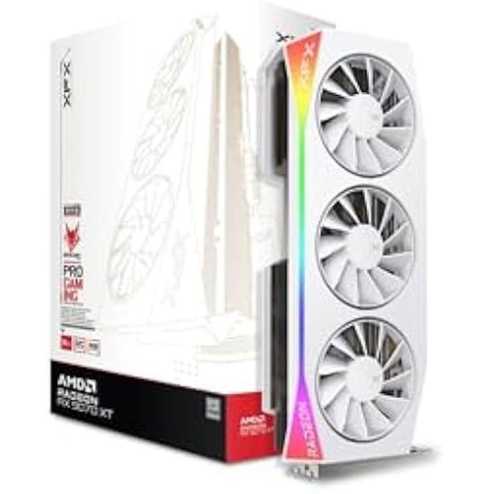 Carte graphique – XFX – Radeon RX 9070XT OC – 16 Go GDDR6 – RVB – HDMI et 3xDP