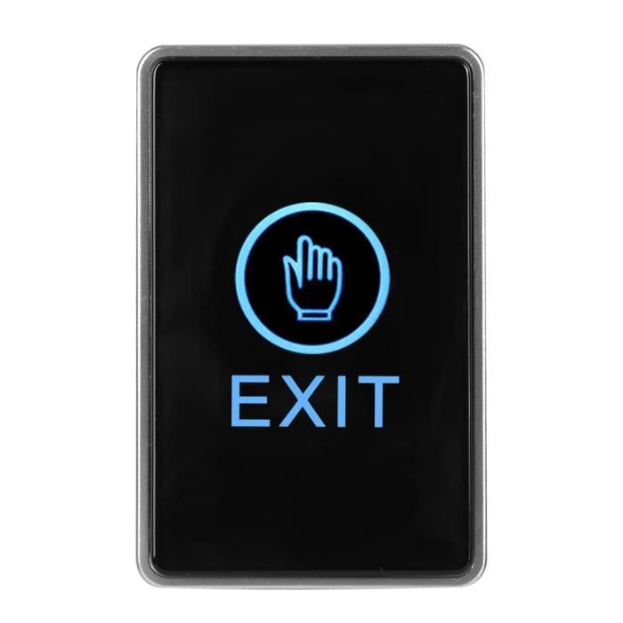 Interrupteur De Sortie Sans Contact – Bouton Poussoir à LED Verte Pour Contrôle D'Accès Porte (ZB101, Acier Inoxydable, 118x72 Mm)